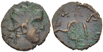 Римская Империя, императоры в Галлии антониниан 273 - 274 Тетрик II, локальная чеканка в Галлии RIC биллон 1073-24-94