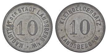 Ландсберг-ан-дер-Варте 10 пфеннигов ND (1917) Funck 270.4, Men18 17840.4 цинк 4636-1067