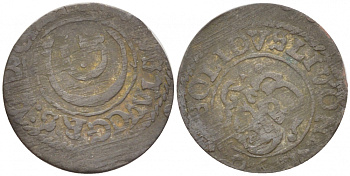 Ливония, Рига, шведская оккупация солид (шиллинг) 1647 Кристина (1634-1654) серебро 3718-334