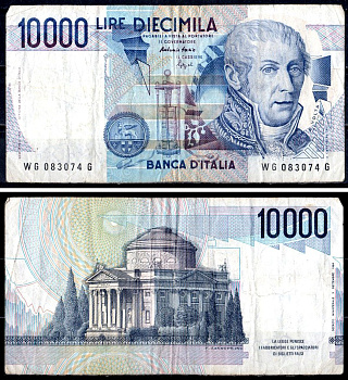 Италия 10000 лир 1984 Pick 112 c бумага 7204-1-2-1