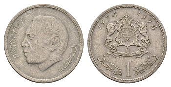 Марокко 1 дирхам 1974 Y 63 медно-никель 4703-222