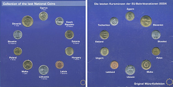 Европа набор из 10 монет ND разных стран Евросоюза    UNC  8-1-06-09