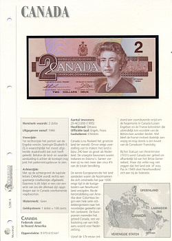 КАНАДА 2 ДОЛЛАРА 1986 ЕЛИЗАВЕТА II, ЗДАНИЕ ПАРЛАМЕНТА, ПОДПИСЬ THIESSEN-CROW Pick 94b бумага UNC (ПРЕСС) 6306-07