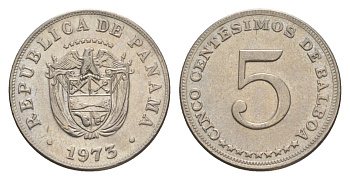 Панама 5 сентесимо 1973 KM 23.2 медно-никель UNC 4643-1247